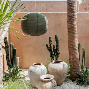 Embu Hängelampe aus Leinen, handgefertigt