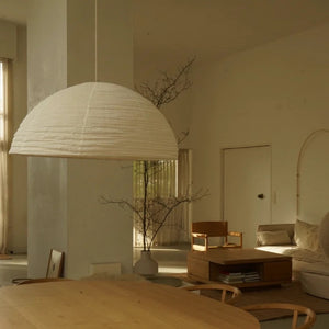 Padang Deckenlampe aus Leinen, handgefertigt