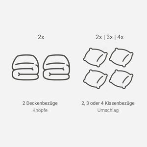 Baumwollsatin Bettwäsche Bundle in Beige- Sol Sunny Morning