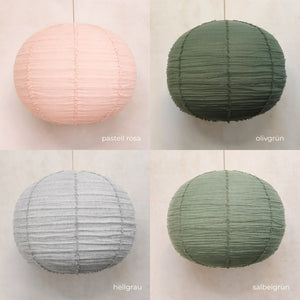 Embu Hängelampe aus Leinen, handgefertigt