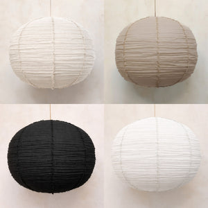 Embu Hängelampe aus Leinen, handgefertigt