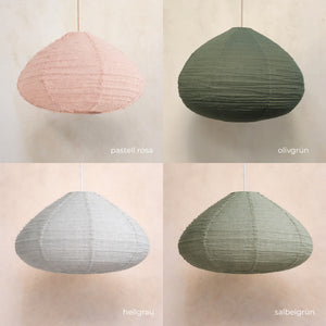 Hängelampe Kanva aus Leinen, weiß