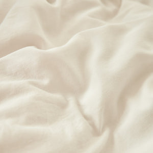 Baumwollsatin Deckenbezug in Creme- Sono Off White