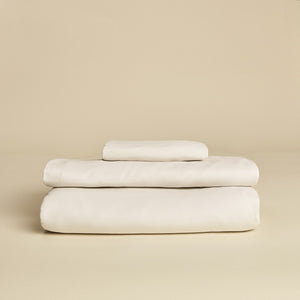 Baumwollsatin Kissenbezug in Creme - Sono Off White