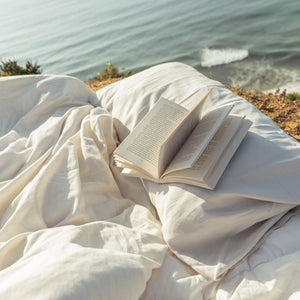 Baumwollsatin Bettwäsche Bundle in Creme - Sono Off White