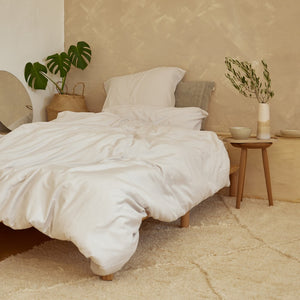 Baumwollsatin Deckenbezug in Beige - Sol Sunny Morning