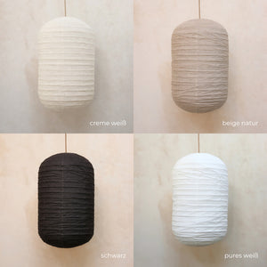 Tanah, Pendelleuchte aus Leinen, handgefertigt