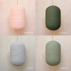 Tanah, Pendelleuchte aus Leinen, handgefertigt