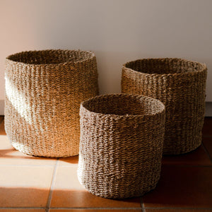 Runder geflochtener Korb Nalu – Set
