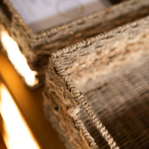 rechteckiger Korb mit Griffen