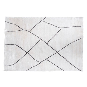 Teppich Tham aus Bananenfaser in Offwhite