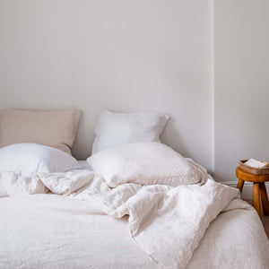 Leinen Bettwäsche beige