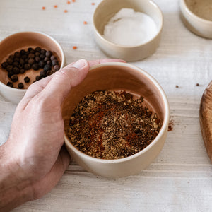 Schälchen Aru, papayafarben