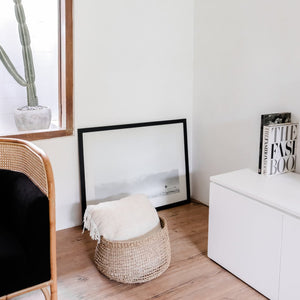 Runder Flechtkorb Bola aus Seegras, groß, perfekt als Wäschekorb oder dekorativer Aufbewahrungskorb