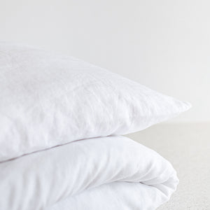 100% Leinen Deckenbezug Nuvem, weiß