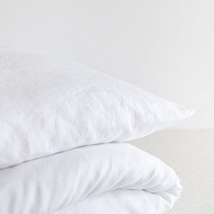100% Leinen Kissenbezug Nuvem, weiß