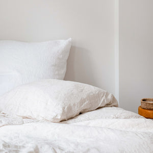 100% Leinen Kissenbezug Lino, beige gestreift