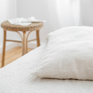 100% Leinen Kissenbezug Lino, beige gestreift