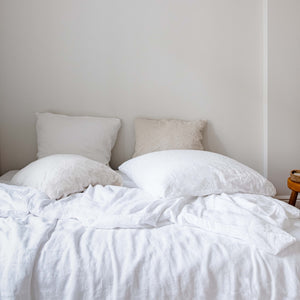 Leinen Bettwäsche weiß