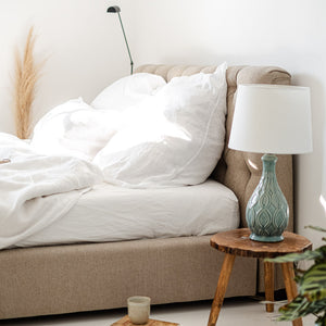 Schlichte Bettwäsche weiß