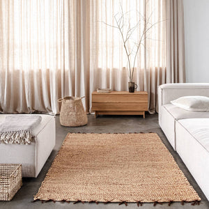 Großer Wohnzimmer Teppich aus Wasserhyazinthe