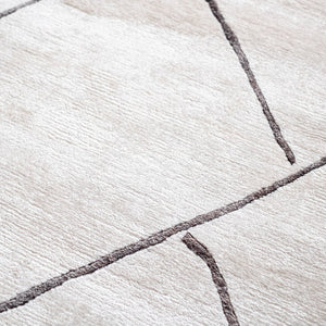 Teppich Tham aus Bananenfaser in Offwhite