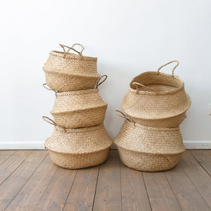 Set aus Wäschekörben aus Seegras Kamu – verschiedene Größen für Schlafzimmer, Bad oder Wohnbereich