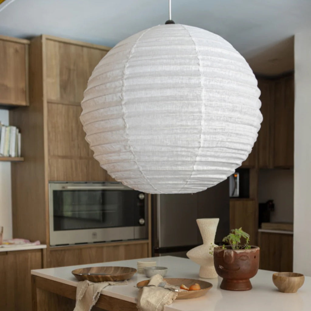 Aruna Leinen Lampenschirm, handgefertigt
