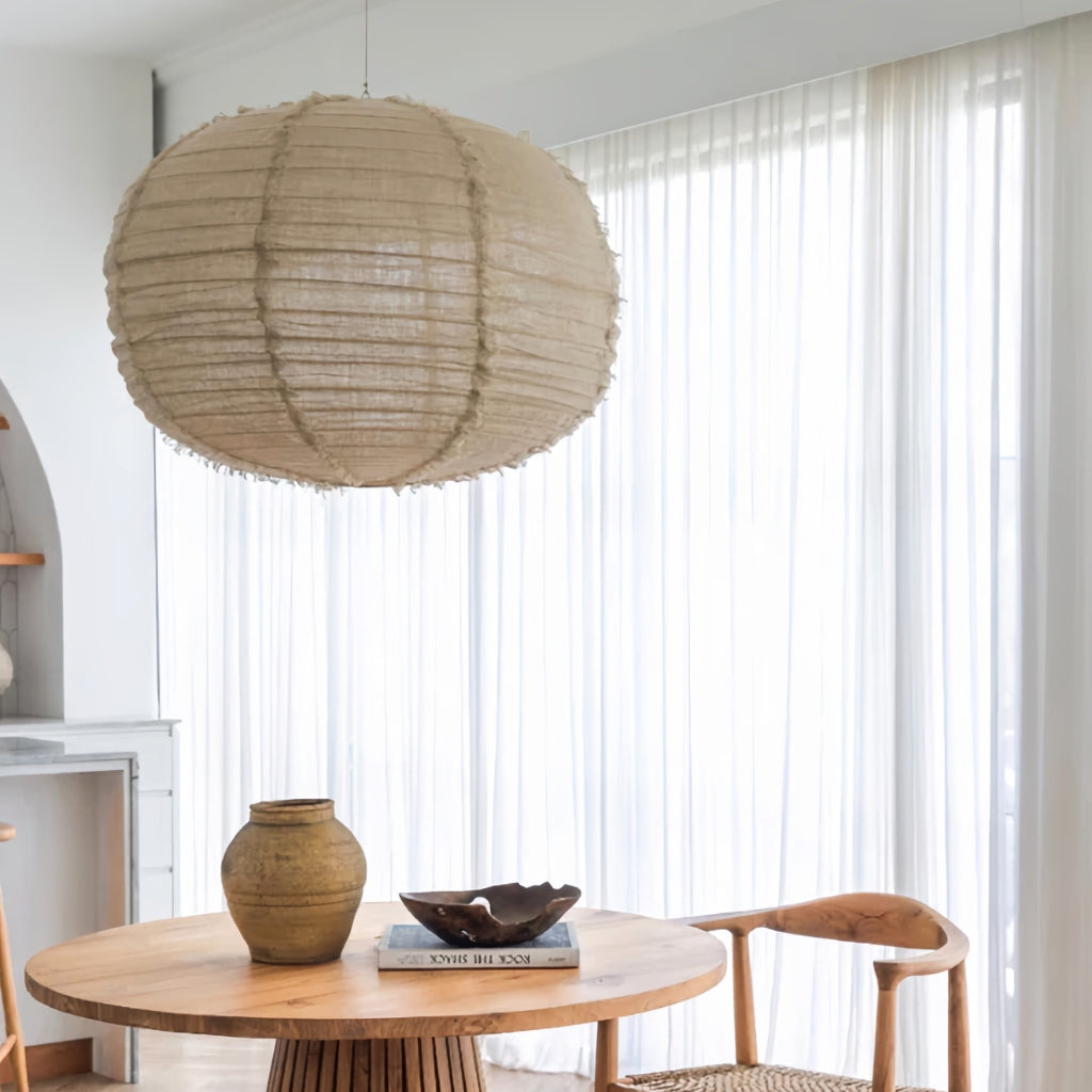 Embu Hängelampe aus Leinen, handgefertigt