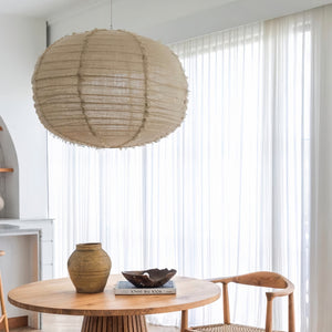 Embu Hängelampe aus Leinen, handgefertigt