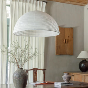 Padang Deckenlampe aus Leinen, handgefertigt