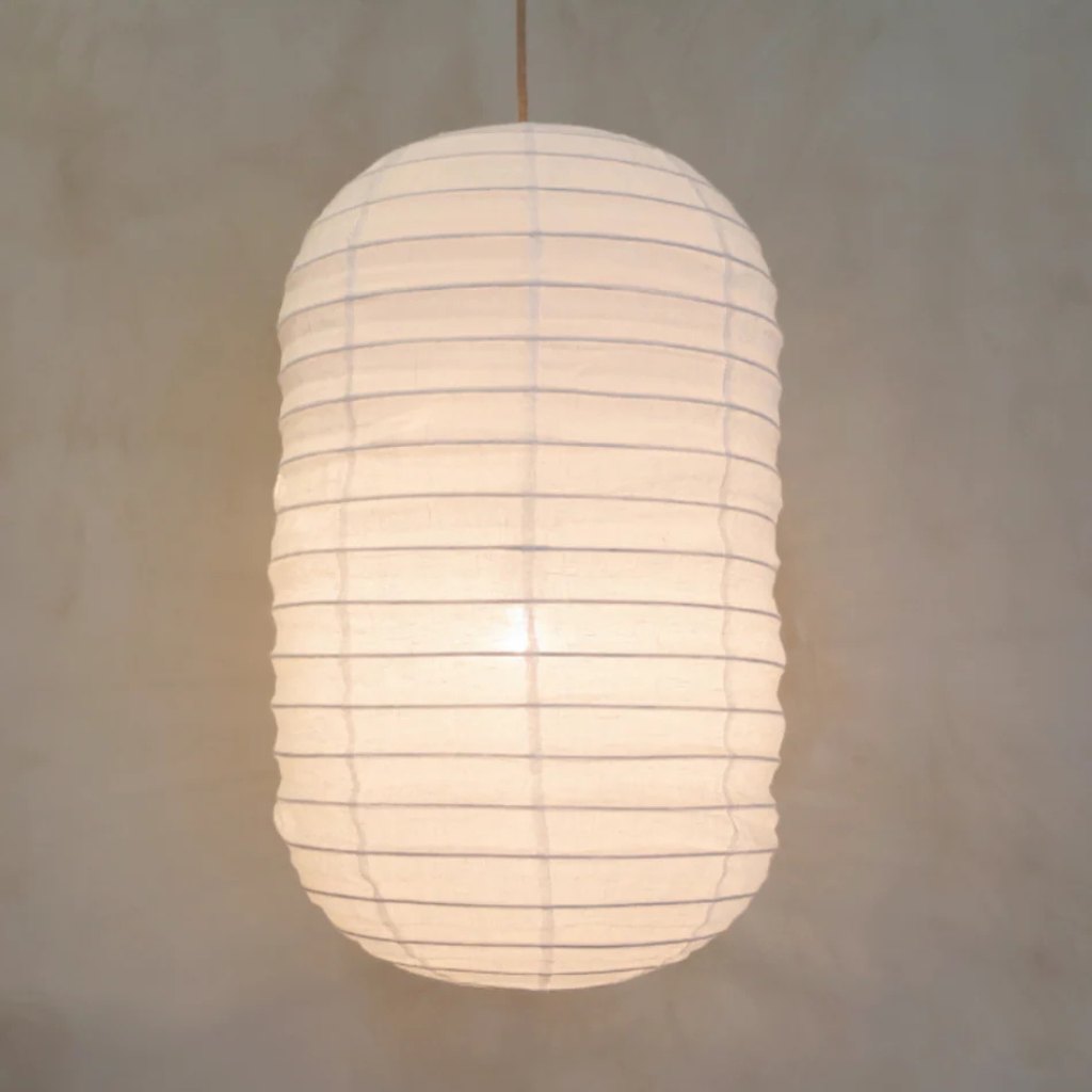 Tanah, Pendelleuchte aus Leinen, handgefertigt