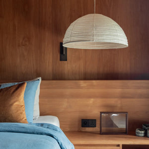 Padang Deckenlampe aus Leinen, handgefertigt