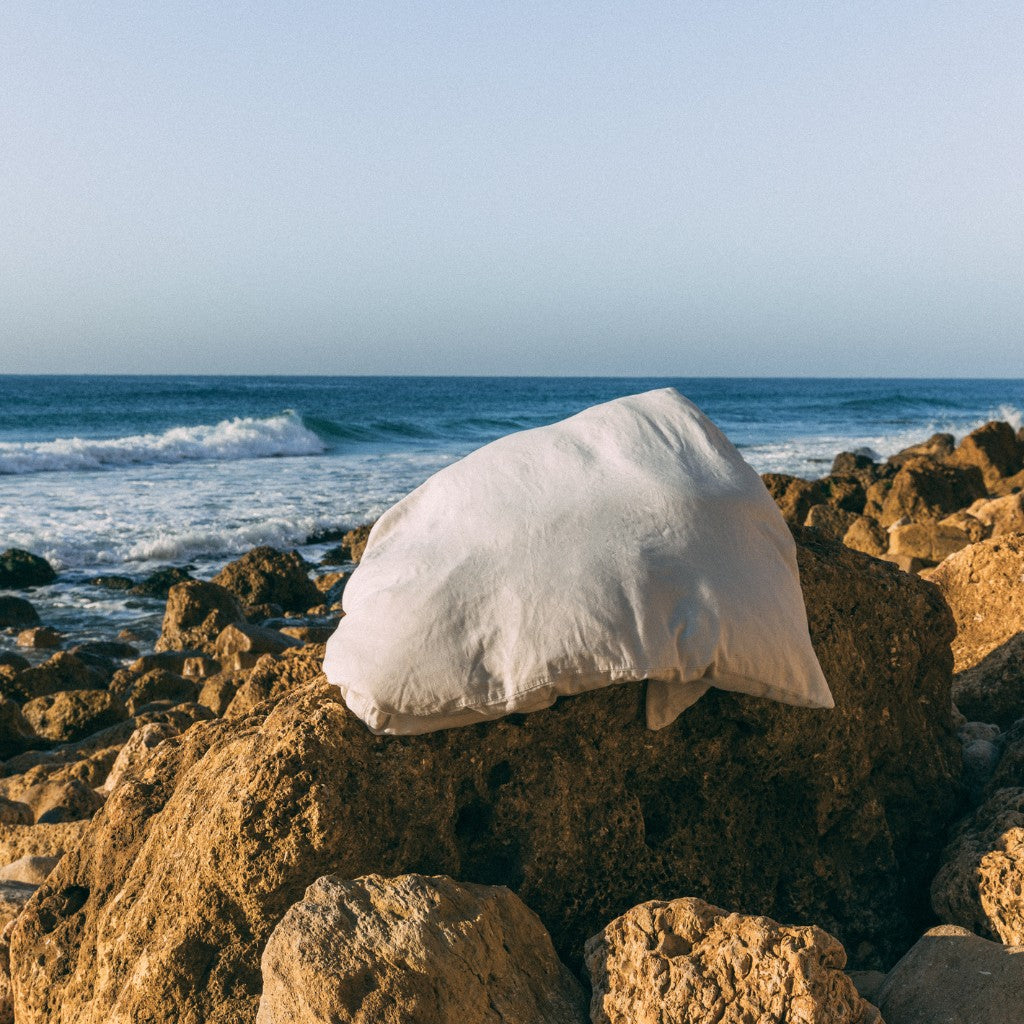 Baumwollsatin Bettwäsche Set in Beige - Sol Sunny Morning