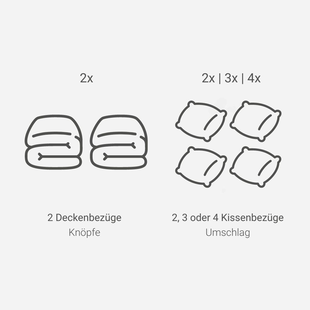 Baumwollsatin Bettwäsche Bundle in Beige- Sol Sunny Morning