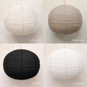 Embu Hängelampe aus Leinen, handgefertigt