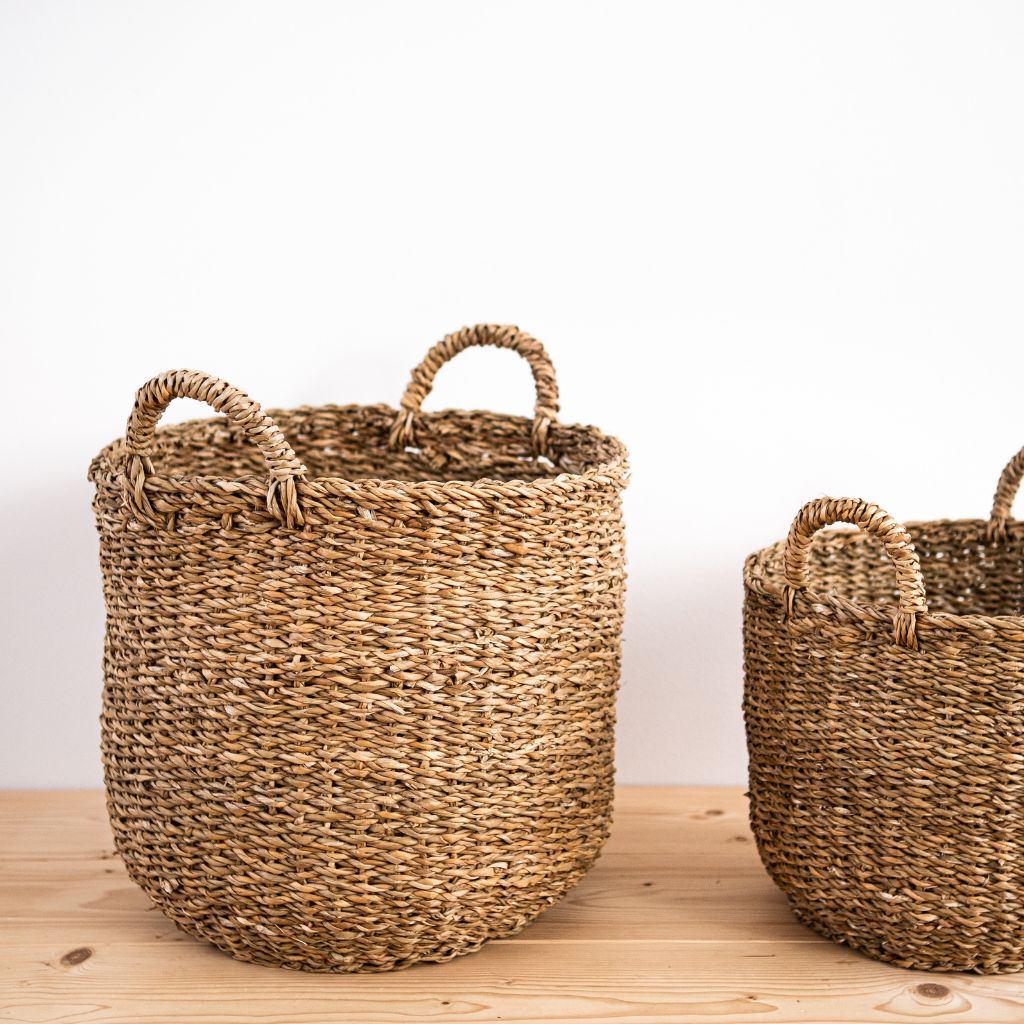 Korb geflochten rund gross