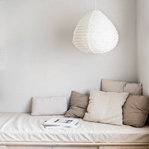 Pendelleuchte Pir aus Leinen, natur