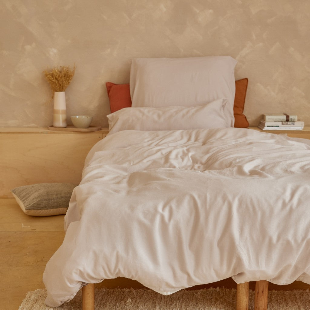 Baumwollsatin Bettwäsche Bundle in Taupe