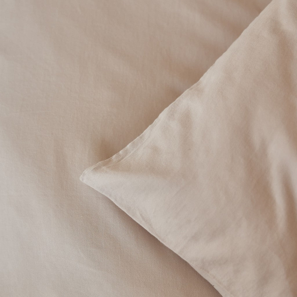 Baumwollsatin Kissenbezug in Taupe - Ceu Muted Clay