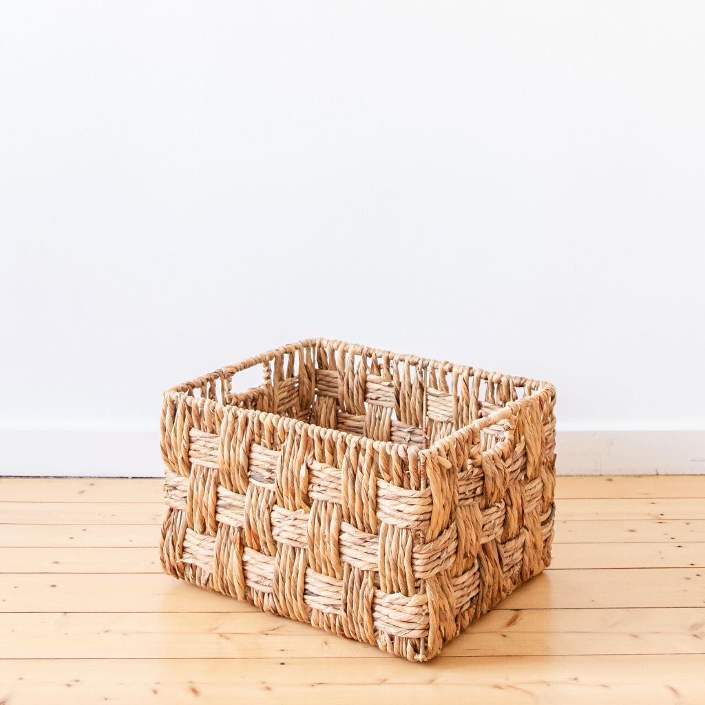 Korb Awa, eckig, aus Wasserhyazinthe