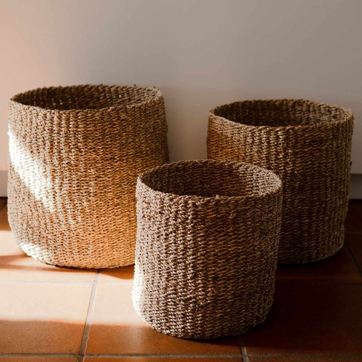 Runder geflochtener Korb Nalu – Set