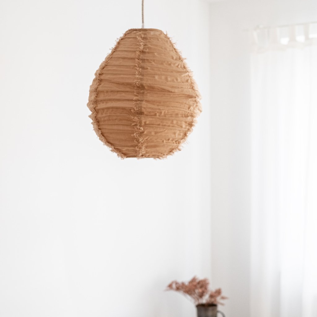 Moderne Schlafzimmer Lampe aus Leinen 