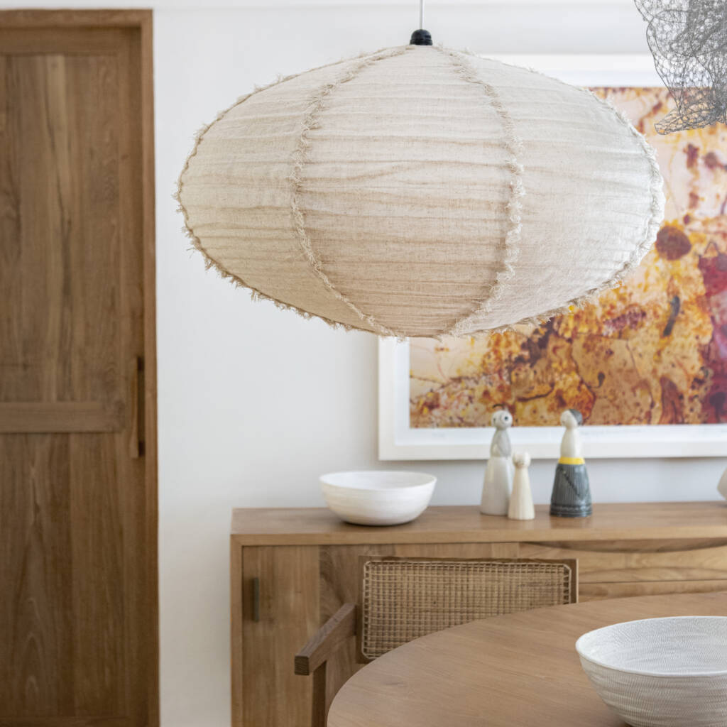 Leinen Lampe Natur in der Küche