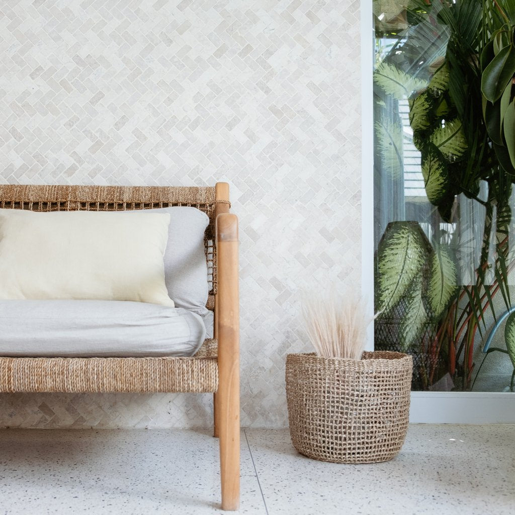 Aufbewahrungskorb Milu aus Seegras, locker geflochten