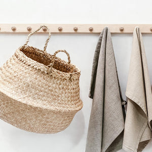 Handgefertigter Wäschekorb aus Seegras Kamu