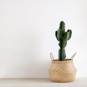 Wäschekorb aus Seegras Kamu als Pflanzenkorb