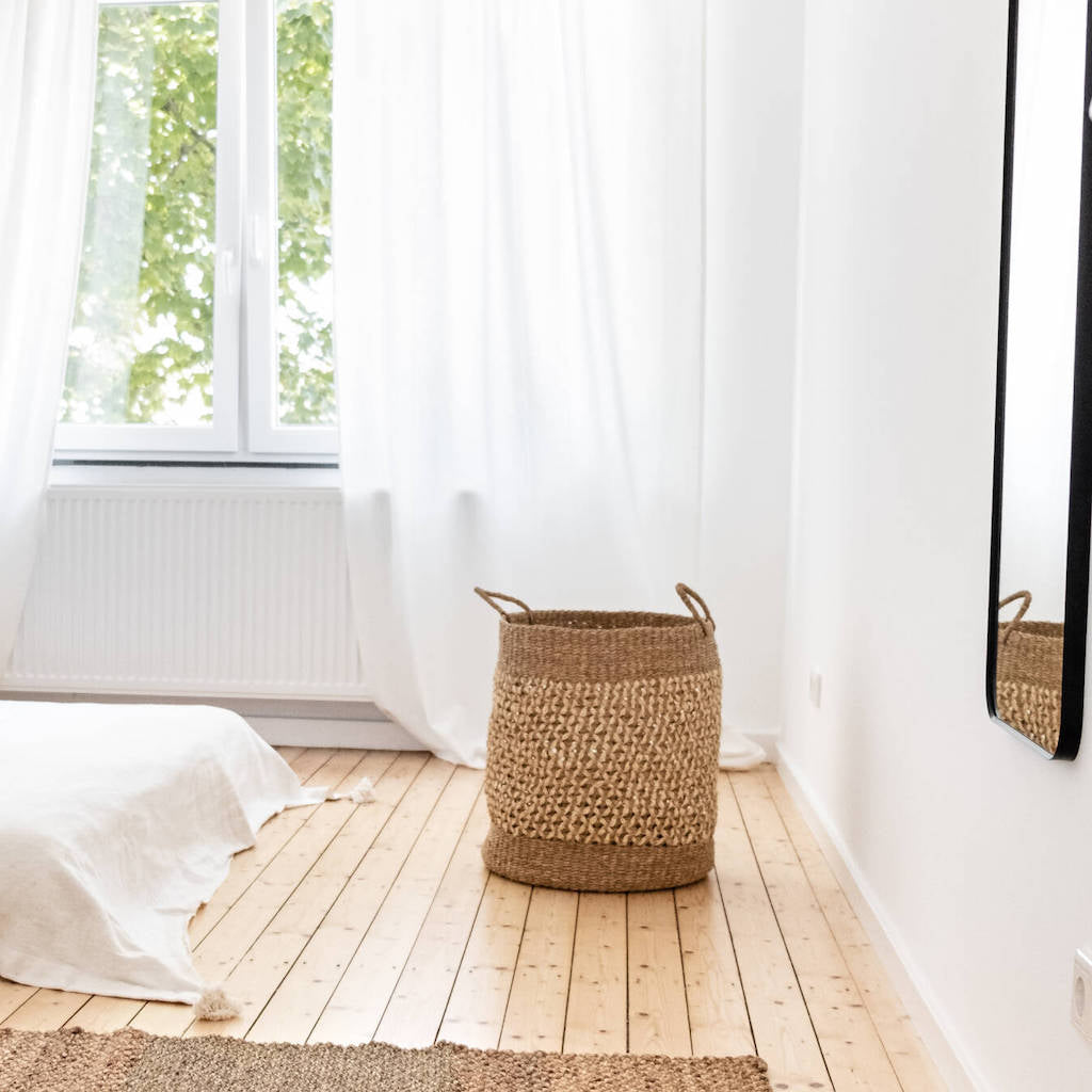 Großer Wäschekorb Naturfaser